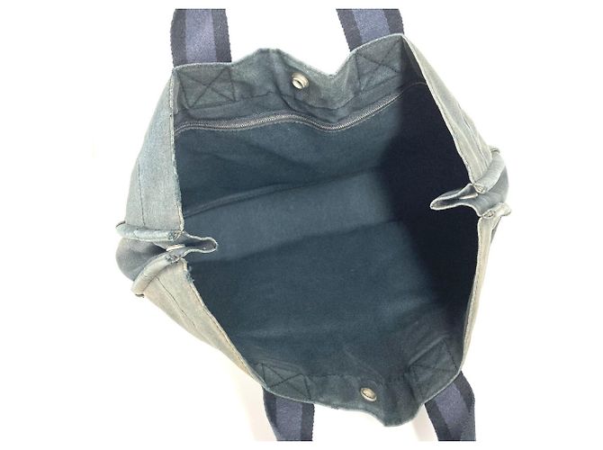 Hermès Foule MM Tote Bag aus Halb-Leder Schwarz - Ansicht 11