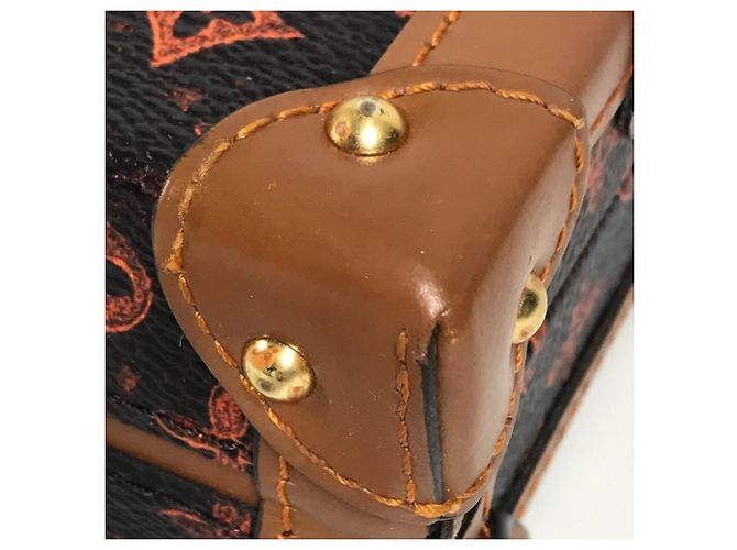 Borsa Clutch Petite Malle NM Catgram Monogram Louis Vuitton Marrone Rosso - vista 11