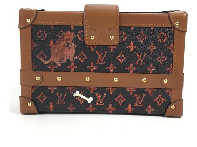 Borsa Clutch Petite Malle NM Catgram Monogram Louis Vuitton Marrone Rosso - vista 2