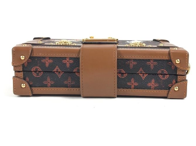 Borsa Clutch Petite Malle NM Catgram Monogram Louis Vuitton Marrone Rosso - vista 6