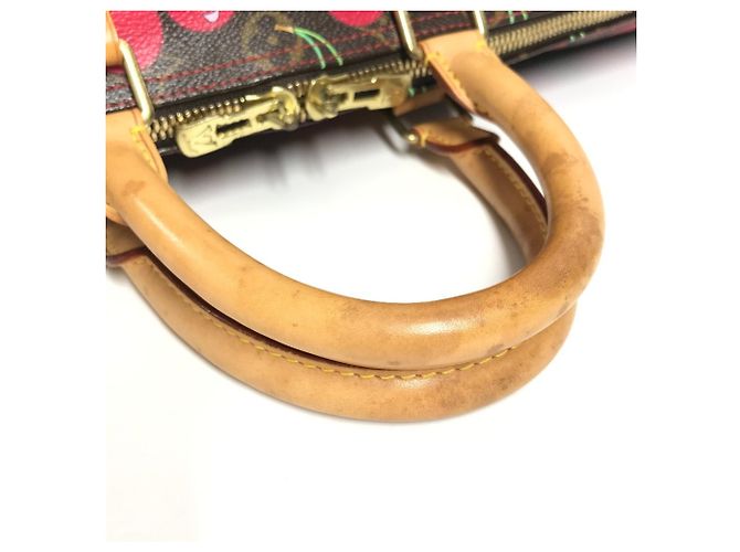 Borsa Boston Keepall 45 Monogramma Ciliegia Louis Vuitton Marrone Rosso - vista 10