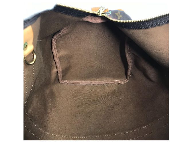 Borsa Boston Keepall 45 Monogramma Ciliegia Louis Vuitton Marrone Rosso - vista 16