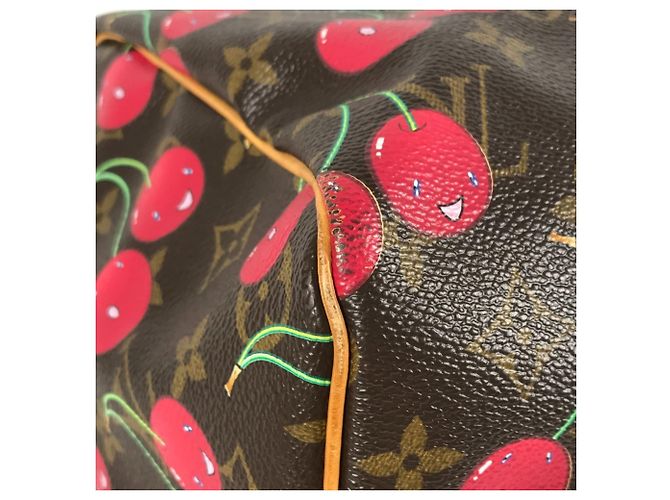 Borsa Boston Keepall 45 Monogramma Ciliegia Louis Vuitton Marrone Rosso - vista 6