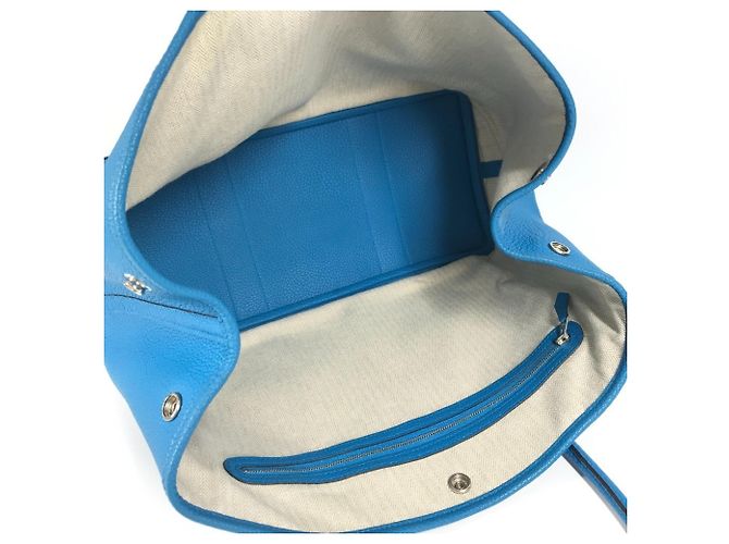 Hermès Garden Party PM 36 Handtasche Blau Mehrfarben - Ansicht 12
