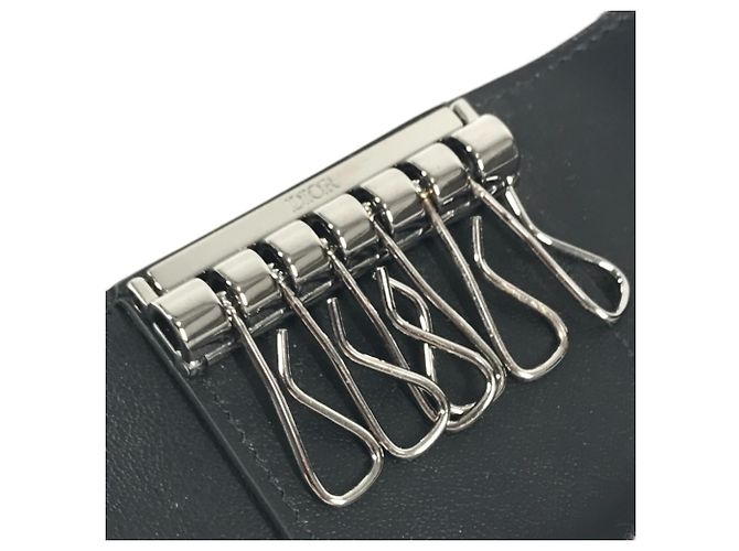 6-Ring Schlüsselcase Dior Logo Oblique Christian Dior Marineblau - Ansicht 10