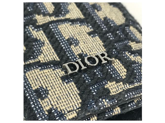 6-Ring Schlüsselcase Dior Logo Oblique Christian Dior Marineblau - Ansicht 7