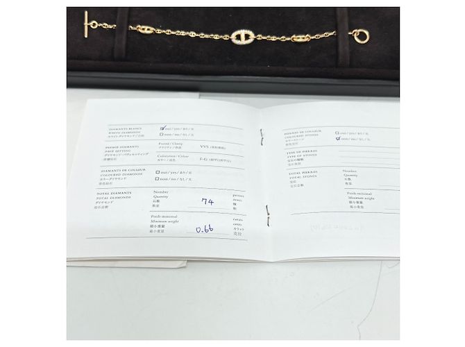 Hermès Bracciale Charm in Oro Rosa 18K con Diamanti di HERMES D'oro - vista 6