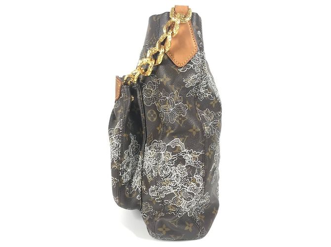 Louis Vuitton Monogram Dante Felsen Schultertasche Braun Silber Weiß - Ansicht 4