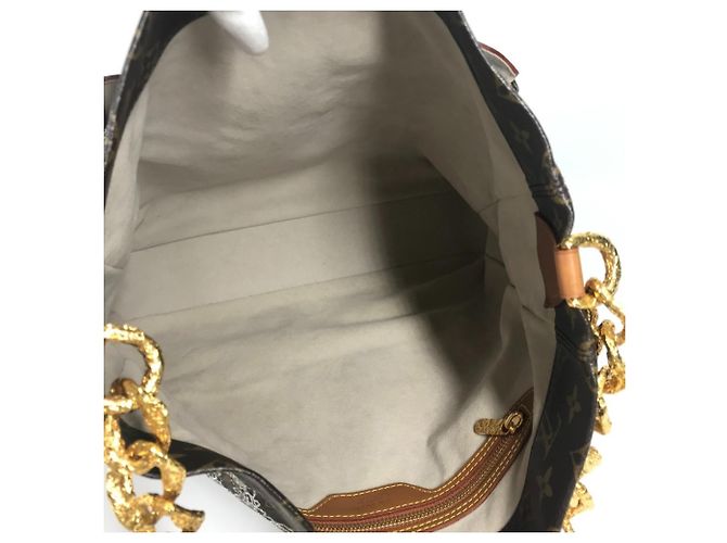 Louis Vuitton Monogram Dante Felsen Schultertasche Braun Silber Weiß - Ansicht 9