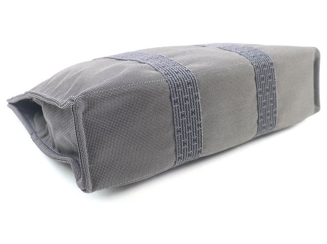 Hermès Her Line graue Canvas Tote Bag Braun - Ansicht 3