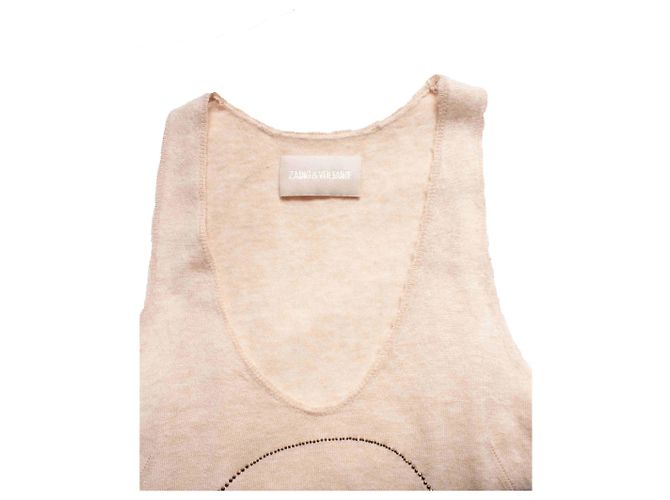 Top de cachemira Zadig & Voltaire Blanco Crudo - vista 6