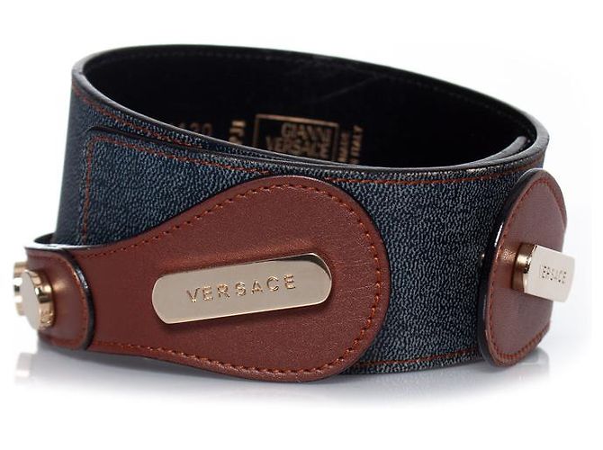 Cintura con borchie Gianni Versace Marrone - vista 5