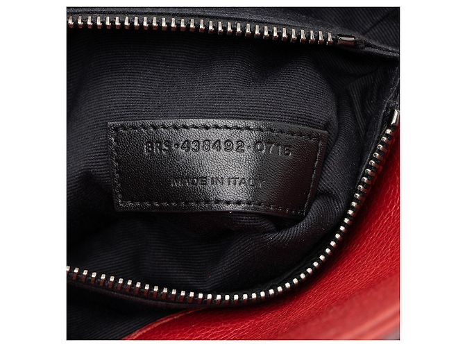 Borsa a spalla mini Monogram College in pelle di vitello Matelassé Saint Laurent Rosso - vista 6
