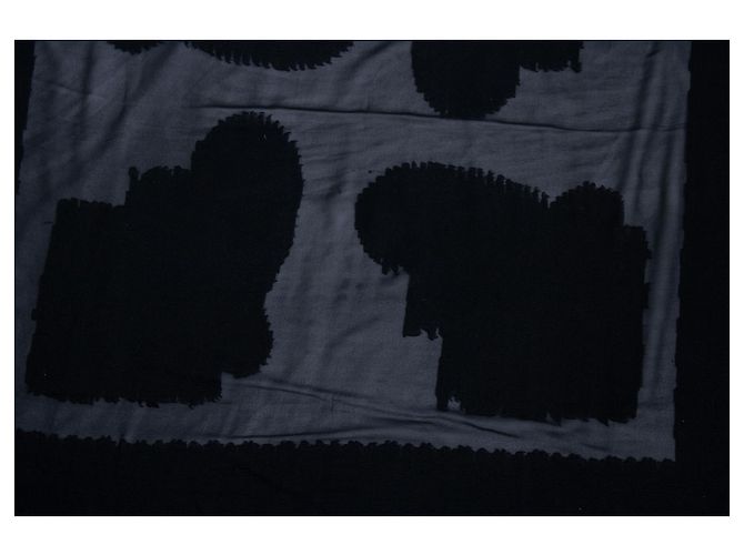Sciarpa in seta nera Giorgio Armani con trasparenza Nero - vista 5