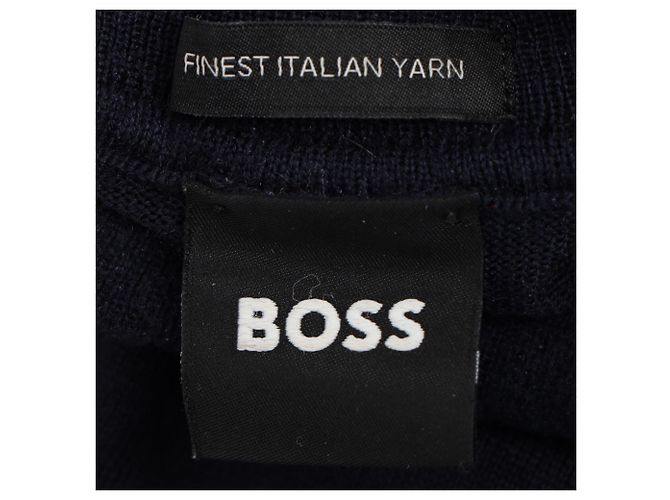 Hugo Boss Boss Rollkragenpullover aus marineblauer Wolle - Ansicht 4