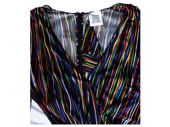 Vêtements Robe enroulée en fil de la dynastie Vetements Multicolore - vue 6