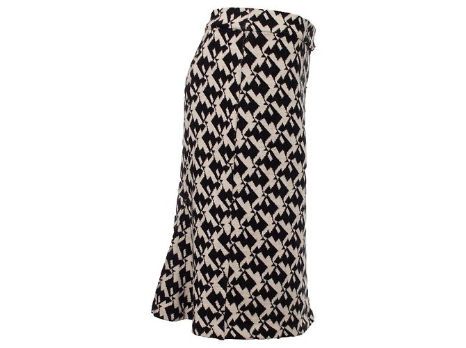 Falda de punto Diane Von Furstenberg con estampado gráfico Castaño Beige - vista 2