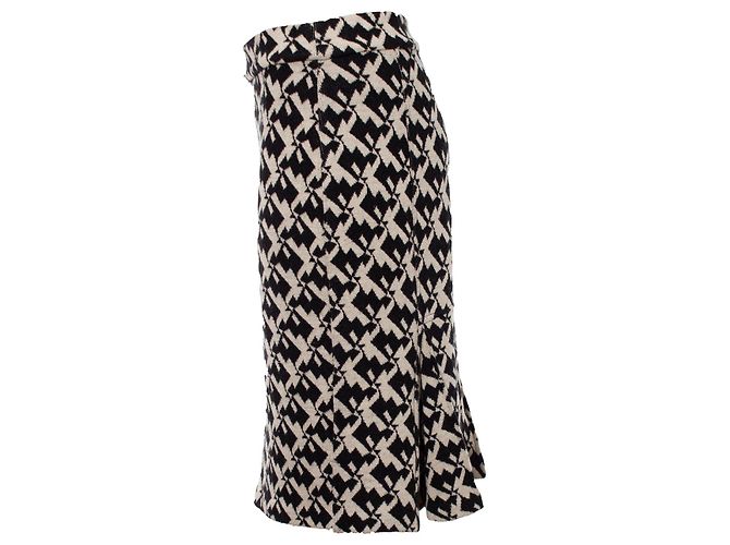 Falda de punto Diane Von Furstenberg con estampado gráfico Castaño Beige - vista 4