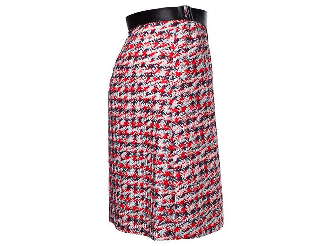 Falda envolvente de tweed Louis Vuitton Multicolor - vista 3