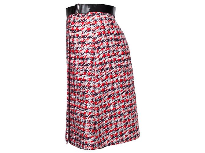 Falda envolvente de tweed Louis Vuitton Multicolor - vista 4