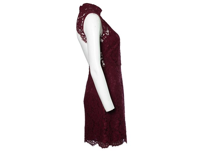 Vestido de encaje Sandro con espalda descubierta Roja - vista 3