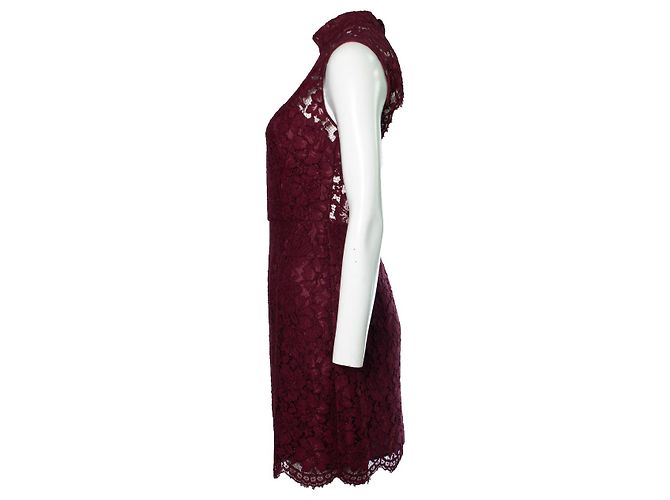 Vestido de encaje Sandro con espalda descubierta Roja - vista 4