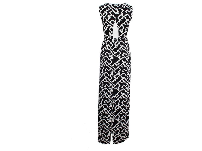 Abito maxi French Connection in bianco e nero - vista 2