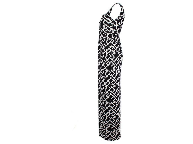 Abito maxi French Connection in bianco e nero - vista 3