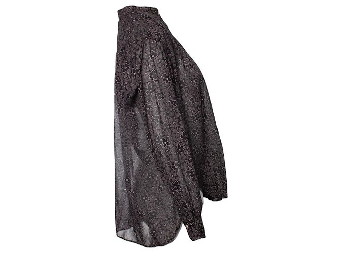 Blusa floreale nera e beige Isabel Marant Étoile Nero - vista 4