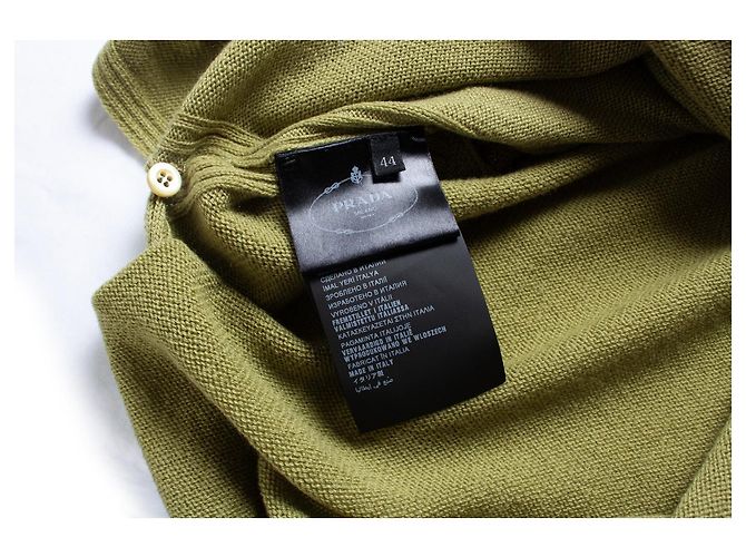 Grüner Kaschmir-Pullover mit kurzen Ärmeln von Prada - Ansicht 5