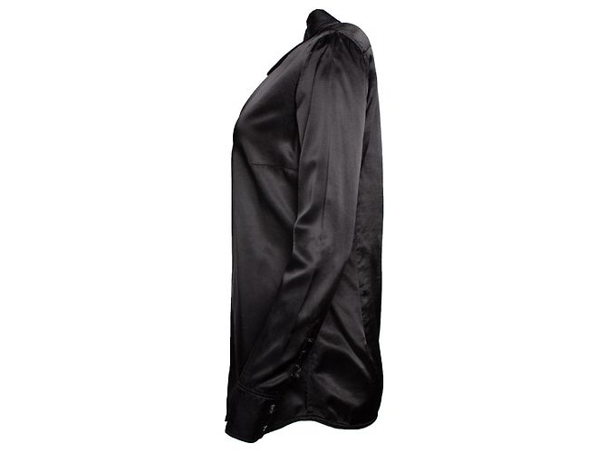 Joseph Stacy Satinbluse in Schwarz - Ansicht 3