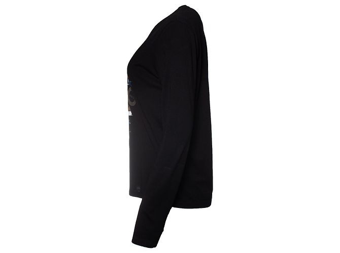 Camicia nera a maniche lunghe KENZO con stampa Nero - vista 3