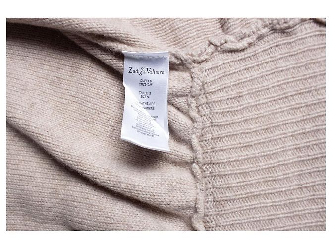 Zadig & Voltaire Cardigan mit Sicherheitsnadel Braun Beige - Ansicht 5