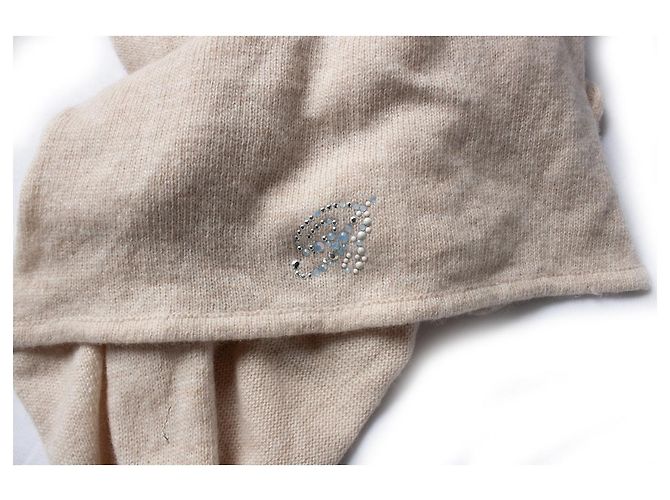 Sciarpa in misto cashmere Blumarine Marrone Beige - vista 2
