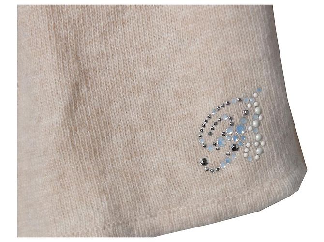Sciarpa in misto cashmere Blumarine Marrone Beige - vista 3