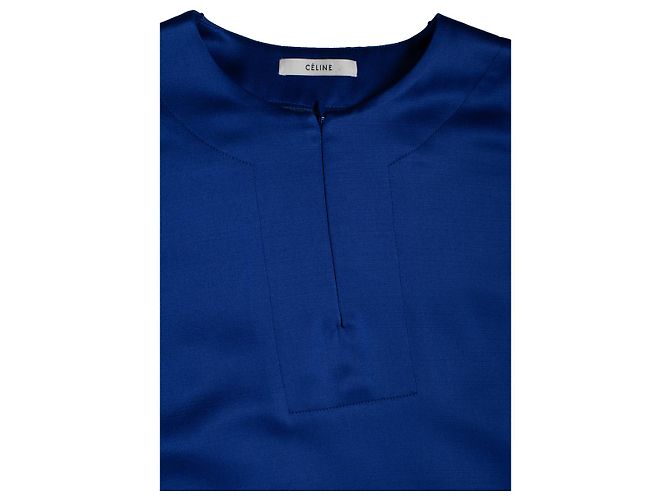 Céline Abito in misto seta blu cobalto Celine - vista 5