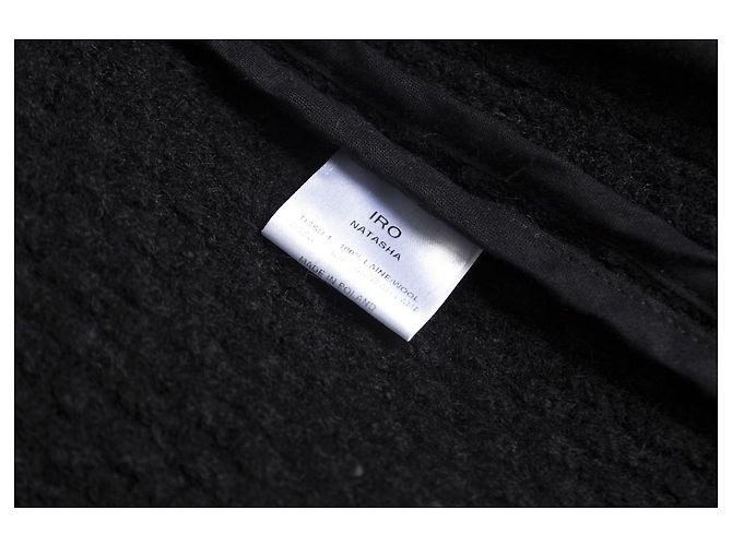 IRO offene gewebte Natascha Bikerjacke Schwarz - Ansicht 6