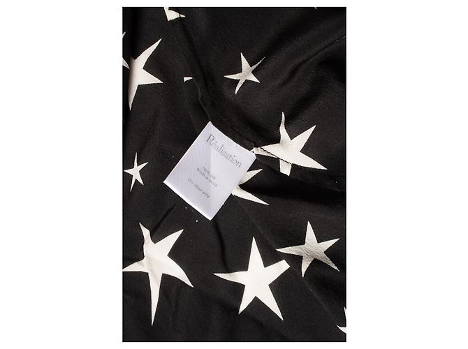 Autre Marque Schwarzes Wickelkleid mit Sternen - Ansicht 5
