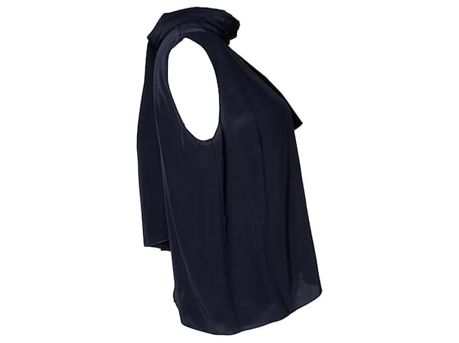 Top efecto bufanda azul Roksanda - vista 4