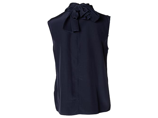 Top efecto bufanda azul Roksanda - vista 5