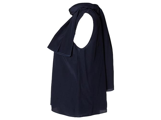 Top efecto bufanda azul Roksanda - vista 6