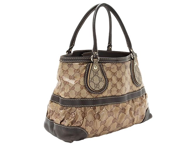 Bolsa Gucci GG Crystal Supreme Mix Marrom - vista 2