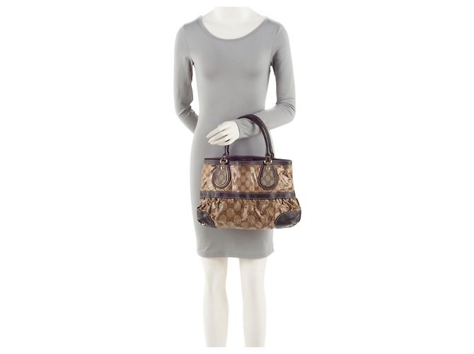 Bolsa Gucci GG Crystal Supreme Mix Marrom - vista 5
