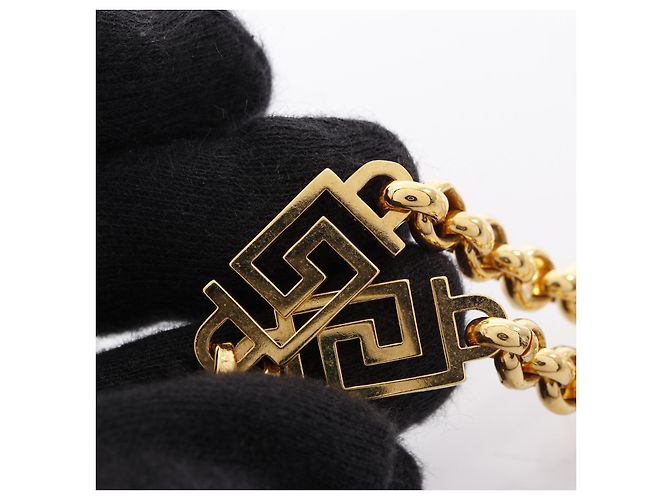 Collier Medusa Greca en or avec strass Versace - vue 2