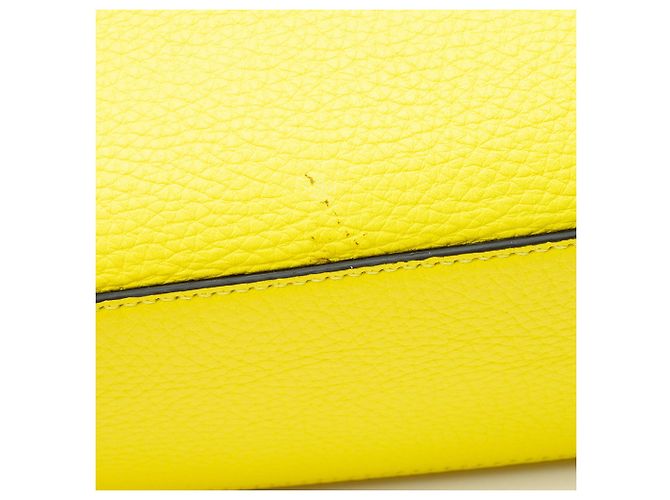 Borsa Remington in pelle goffrata Burberry Giallo - vista 10