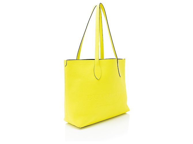 Borsa Remington in pelle goffrata Burberry Giallo - vista 2