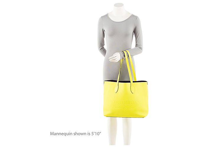 Borsa Remington in pelle goffrata Burberry Giallo - vista 5