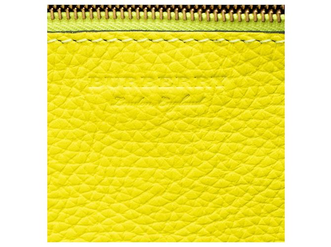 Borsa Remington in pelle goffrata Burberry Giallo - vista 8