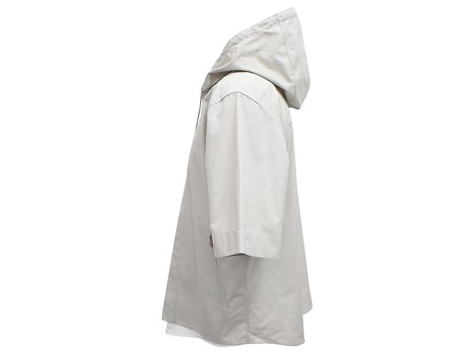 Hermès Kurzarmjacke aus grauer Baumwolle - Ansicht 2
