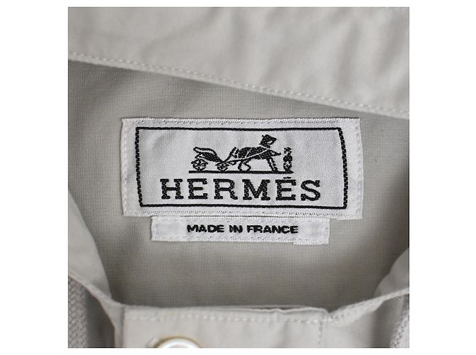 Hermès Kurzarmjacke aus grauer Baumwolle - Ansicht 5
